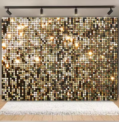 Achtergronddoek Goud Glitter