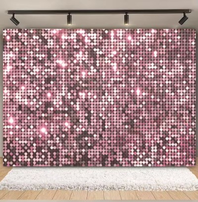 Achtergronddoek Roze Glitter