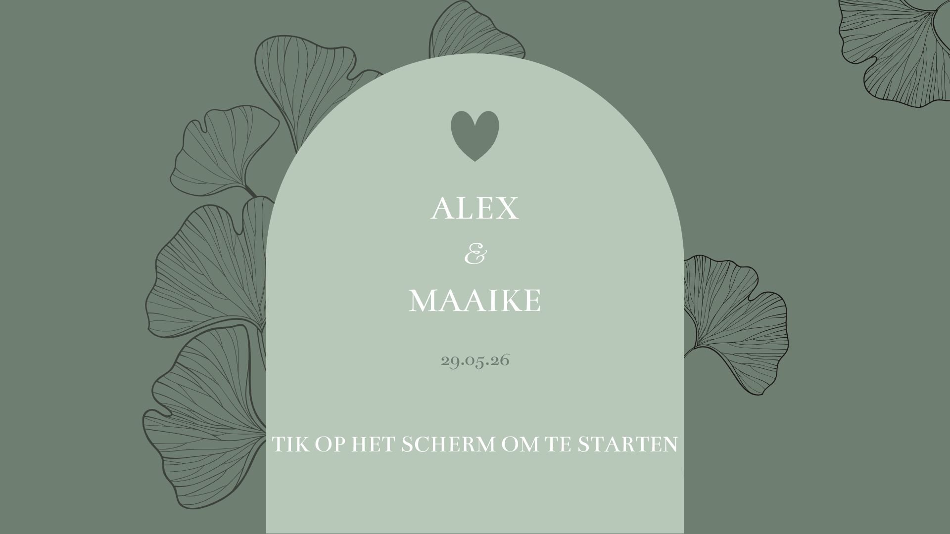 Photobooth Startscherm Alex en Maaike