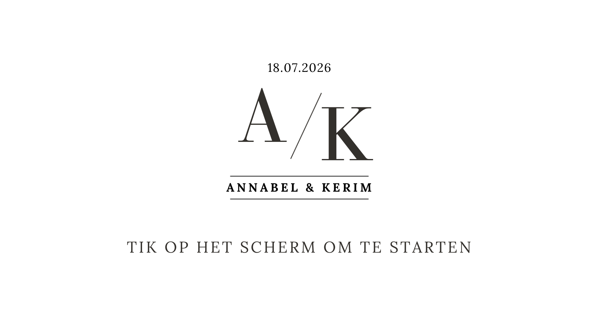 Photobooth Startscherm Annabel en Kerim